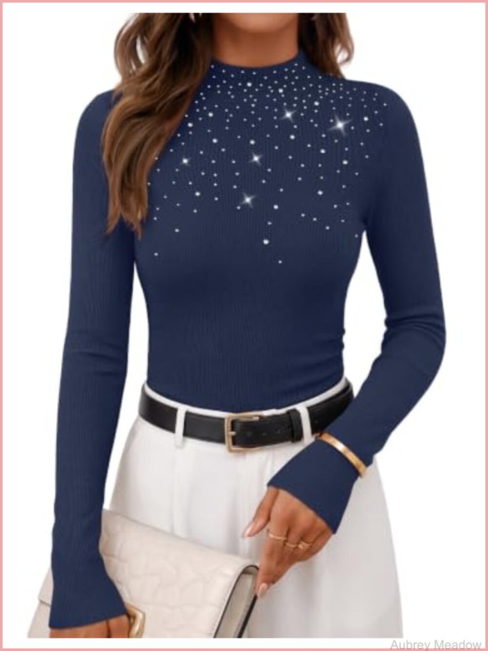 ZESICA Mock Neck Ribbed Knit Long Sleeve Sweater Pullover